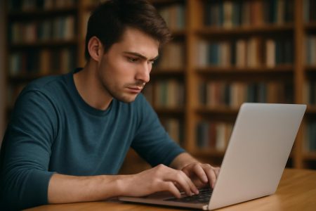 jeune-adulte-bureau-ordinateur-bibliotheque