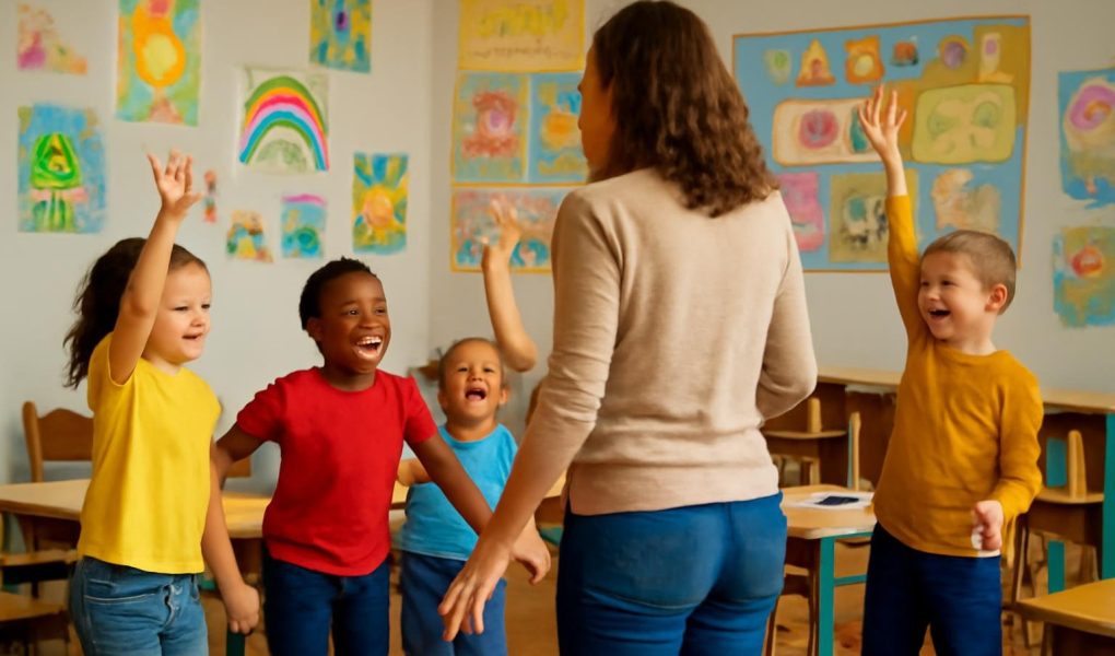 enfants-classe-joyeux-dessins-colorés