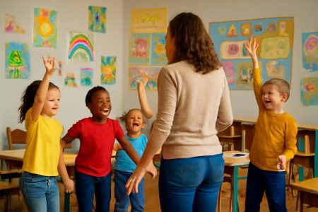 enfants-classe-joyeux-dessins-colorés