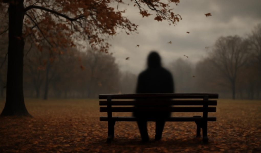 silhouette-seule-banc-parc-automne