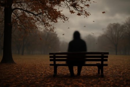 silhouette-seule-banc-parc-automne