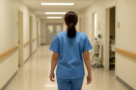 agent-hospitalier-couloir-equipements-flous