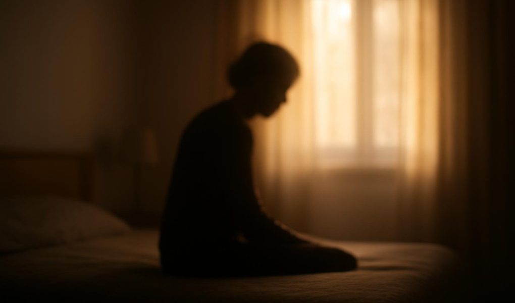 silhouette-floue-lit-soleil-matin