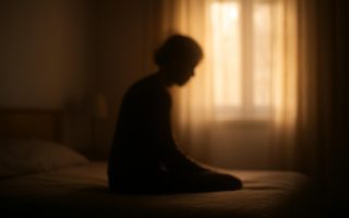 silhouette-floue-lit-soleil-matin