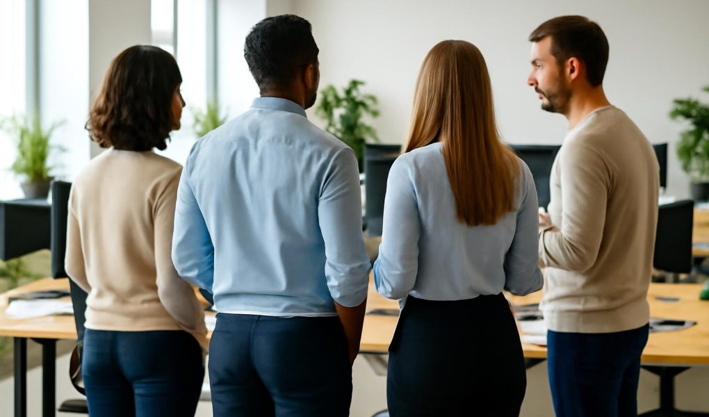 personnes-bureau-moderne-ecrans-plantes