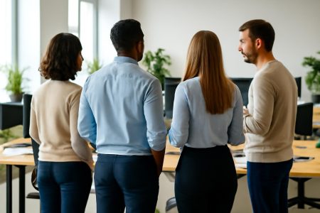 personnes-bureau-moderne-ecrans-plantes