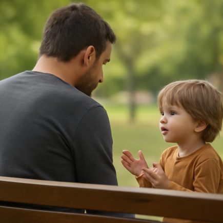 parent-enfant-banc-parc-arbres