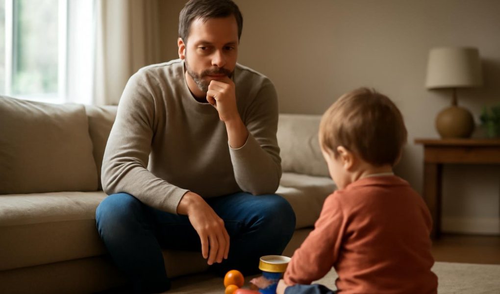 parent-assis-enfant-jouets-tapis