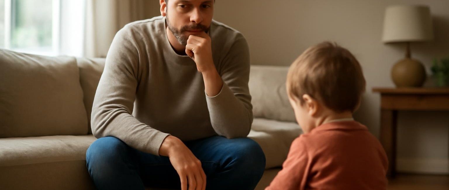 parent-assis-enfant-jouets-tapis