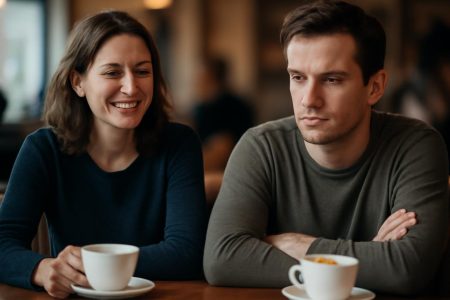 personnes-table-cafe-sourire-tendu