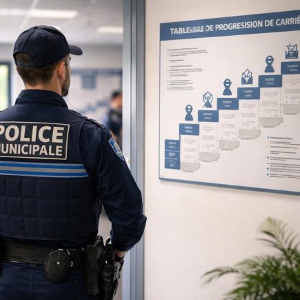 policier-uniforme-tableau-carriere-arriere-plan