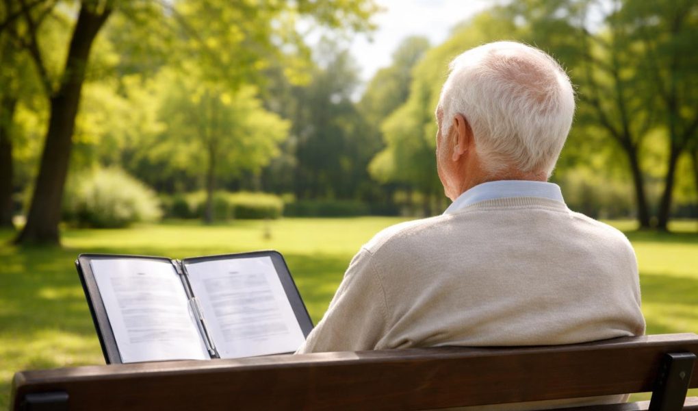 personne-agee-banc-parc-ensoleille