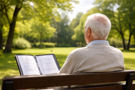 personne-agee-banc-parc-ensoleille
